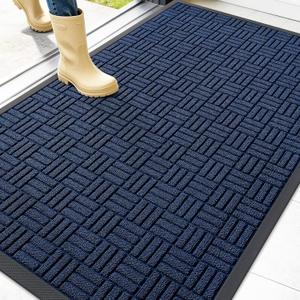 OLANLY Front Door Mat Outside Entrance 47x32, Heavy-Duty Rubber Doormat