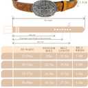 TOPACC Western Belts for Men Woman Western Belt Buckle Cowgirl Cowboy Leather Country Belt for Jeans Pants Gift (Fit waist: 27-29 in)