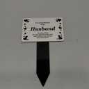 Husband Memorial Remembrance Plaque Stake, Hearts Design - Gold/Silver/Copper, Waterproof, Outdoor, Grave Marker, Tribute, Plant Marker (Silver)