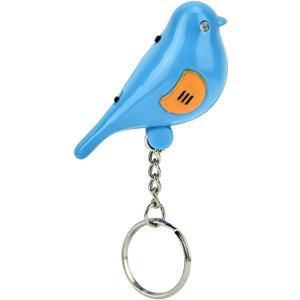 Bird LED Whistle Key Finder Intelligent Voice Control Keychain With Battery Blue