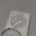 rejomiik 2 Pack Qtip Holder Thick Glass Apothecary Jars with Lid for Bathroom Accessories Vanity Organizers and Makeup Storage for Cotton Ball, Swabs, Makeup Sponges, Candy, Jewelry, Clear (White)