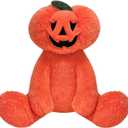 Scary Pumpkin Plush Stuffed Animal, Cute Furry Orange Pumpkin Toy, Soft Cuddly Plushie Hugger Toy for Boys Girls, Gifts for Kids or Girlfriend, 12 Inches