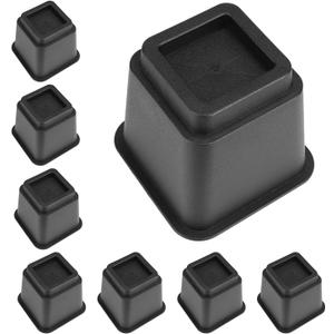 QWORK Bed Risers 4 Inch Heavy Duty Bed Elevators, Set of 8, 3,000 lbs Capacity, Compatible up to 2.75" Leg
