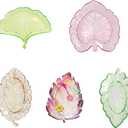 Voyyphixa Leaf Epoxy Resin Molds Tray Silicone Mold for Resin Jewelry Plate Mould DIY Casting Irregular Tropical Leaves Serving Tray Fruit Dish Trinket Box(Ginkgo Leaf)