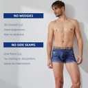 Meshal Men's Cotton Sexy Fake Jean Underwear Stretch 3D Denim Printed Personalized Boxer Briefs (XXXL)