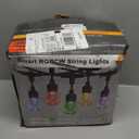 XMCOSY+ Smart Outdoor String Lights, 123Ft Patio Lights Waterproof, App Control, Compatible with Alexa, RGBCWIC Color Changing LED String Light for Outside (Black)