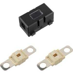 Midi Fuse Holder and 2 Pieces 80A Midi high Current Fuse Screw Fuse for Cars, Trucks, Vehicles(80 Amp)