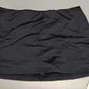 WDIRARA Women's Ruched High Slit Mesh Skirts Asymmetrical Ruffle Skirts (Black, XL)