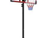 32 Inch Portable Basketball Hoop, Adjustable 4.18.5FT Height, Outdoor Basketball Goal with Fillable Base & Weight Bag for Kids Teens Backyard