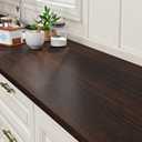 ReWallpaper 30197 Inch Large Walnut Wood Contact Paper for Countertops Waterproof Peel and Stick Countertop Wallpaper Dark Brown Wood Grain Contact Paper for Kitchen Cabinets Counter Top Vinyl Wrap