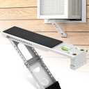 Window Air Conditioner Support Bracket: Adjustable Anti-Slip Shock-Absorbing Mat Window Safe Bracket Built-in Bubble Level - 5000 to12000 BTU AC Units Window Mount Bracket Up to 85 lbs