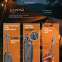 Butane Torch Lighter Jet Flame, Windproof Torch Lighter Refillable, Adjustable Butane Lighters for Candle Fireplace Camping BBQ Lighters Gift for Man Women, with Extended Tip, 2 Pack (Without Fuel)