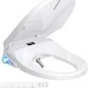 Bidet Toilet Seat, Electric Smart Heated Toilet Seat, Feminine & Front Rear Wash, Instant Warm Water & Dryer, Self-Clean Nozzle, Soft Closed Toilet Lid, Wireless Remote Night Light Elongated