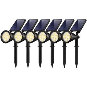 InnoGear Solar Lights Outdoor Waterproof Solar Garden Light for Outside Yard Landscape Lighting Pathway Spot Lights Spotlight Wall Light Auto On/Off, Pack of 3 (Warm White)