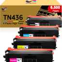 ONLYU TN436 Toner Cartridge Compatible Replacement for Brother TN436 TN436BK TN433 TN431 for HL-L8360CDW MFC-L8900CDW MFC-L8905CDW HL-L8360CDWT HL-L8260CDW HL-L9310CDW MFCL8610CDW Printer (4-Pack)