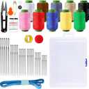 OGNWFUNK 49PCS Big Eye Steel Sewing Tool Set – Needle and Thread Repair Kit with Threader, Stainless Steel Hand Sewing Needles, Practical Sewing Kit for Adults, Home, DIY, and Travel Use