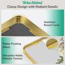 TokeShimi 30 x 30 Gold Bathroom Mirror, Gold Vanity Mirror for Bathroom with Tempered Glass, Rectangle Bathroom Wall Mirror with Aluminum Frame(Horizontal/Vertical)
