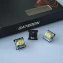 GATERON KS-33 Low Profile Banana Keyboard Switches, Tactile 65gf 3 Pin RGB LED Factory Pre-lubed for MX Mechanical Keyboard (110)