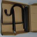 EXCMARK 2 Pack Shepherd Hook Adjustable Height 31/24/16 1/2 inch Thick Use at Weddings, Hanging Solar Lights, Lanterns, Bird Feeders, Metal Hanger Hook (Black, 31 inch). U.S. Patent.