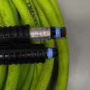 Flexzilla Air Hose, 3/8 in. x 100 ft., 1/4 in. MNPT Fittings, Heavy Duty, Lightweight, Hybrid, ZillaGreen - HFZ38100YW2