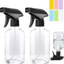 10oz/300ml 360 Spray Bottles (2-Pack) Clear Plastic Small Spray Bottles, Spray at Any Angle to Reach Hard-to-Reach Corners. Ideal for Cleaning, Plants, Gardening, Pets, and Hair
