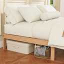 Tyndall Wood Bed Frame Full Size, 12 Inch Solid Wooden Full Platform Bed