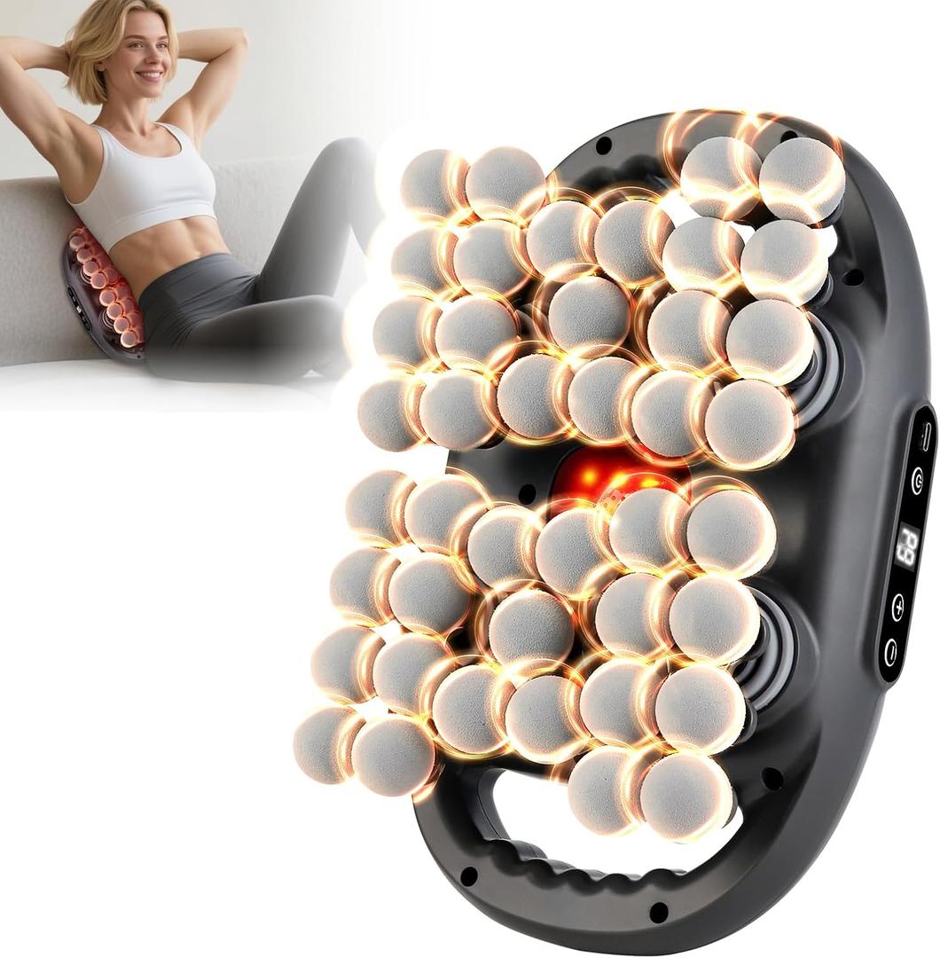 Massage Gun, 42 Head Foot Back Neck Shoulder Massager with 9 Adjustable Multi-Modes & Intensities, Fascia Gun for Athletes, Birthday Gifts for Men