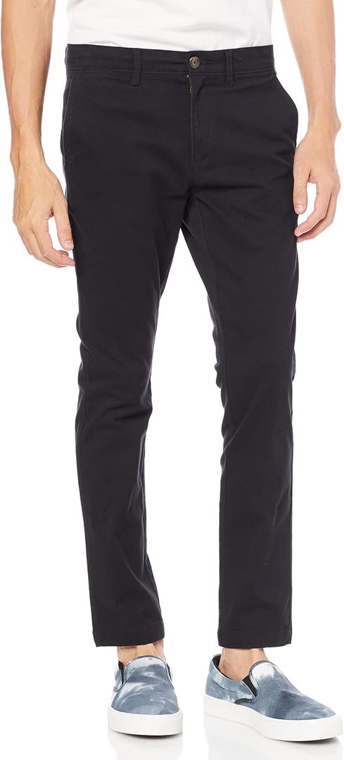 Amazon Essentials Men's Skinny-Fit Casual Stretch Chino Pant (42W x 34L, Black)
