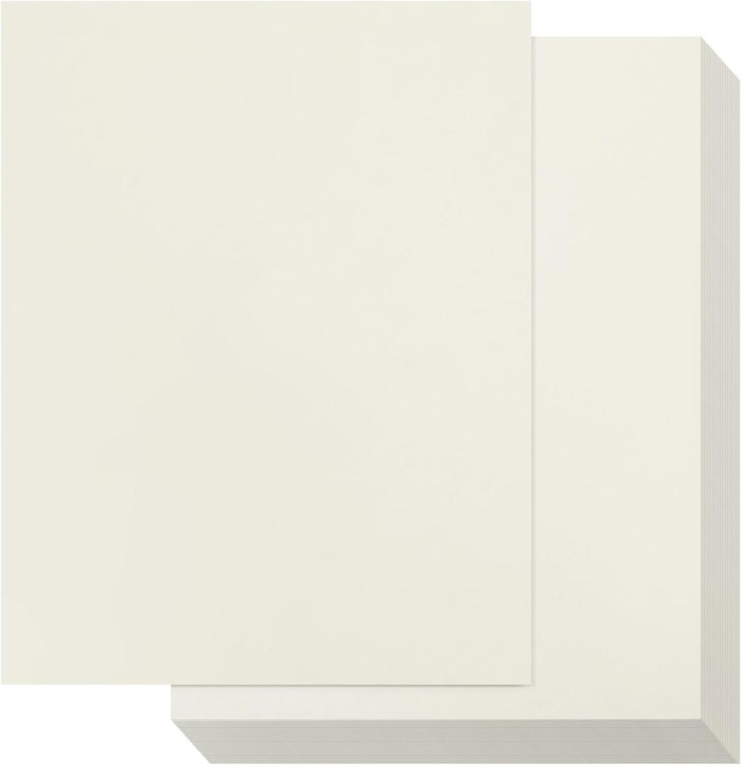 Best Paper Greetings 96 Sheets Parchment Paper for Certificates, Resumes, Diplomas - 90 GSM Textured Stationary, Printer-Friendly - Diploma Certificate Papers for Printing 8.5x11 inch (Cream)