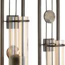 Danya B Set of Two Wall Sconces, Metal Wall Dcor, Antique-Style Metal Sconce for Home, Patio or Office Decorative Metal Wall Scone, Candle Holder, Real or Battery Operated Candles