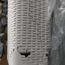Mind Reader 40L Slim Laundry Hamper with Lid, Narrow Clothes Baskets, Set of 2, Ivory