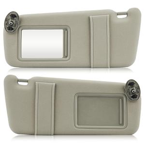 Hurotoms Sun Visor for 2007-2011 Toyota Camry Without sunroof, Right Passenger Side Gray Sun Visor Without Light, Replacement 74310-06750-E0