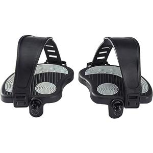 Exercise Bike Pedals with Straps for Peloton Bike, Spin Cycling Bike, Indoor Exercycle Bike, Stationary Recumbent Bicycle Replacement Parts, Size 9/16