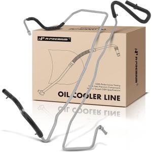 A-Premium Automatic Transmission Oil Cooler Line Hose Assembly Compatible with Ford Fusion 2006-2012 & Lincoln MKZ 2007-2012, Zephyr 2006 & Mercury Milan 2006-2009, 2.3L 3.0L 3.5L