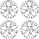 Hubcaps Compatible with Honda CRV 2023 2024; 17 inch Steel Wheel Covers; Set of 4 Pcs (Silver)