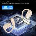 Paekole H5 AI Translation Earbuds: Real-Time 2-Way Language Translator Device (198+ Languages) for Face-to-Face & Travel, Bluetooth Headphones, Audifonos Traductores - Classic Khaqi