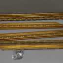 DIY Canvas Frame for 18x24 Painting, 2.4" Wide Antique Gold Ornate Wood Frame, Vertical or Horizontal Display for Vintage Art Prints Gallery Wall Decor (No Plexiglass & Backing Board)