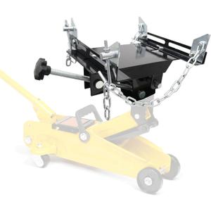 Transmission Jack Adapter - 1100LBS Heavy Duty, 30 Tilt & Safety Chains for Hydraulic Floor Jack Conversion with Removable Saddle Shaft