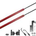 X AUTOHAUX 2 Pcs Front Hood Lift Supports Struts Shocks Gas Spring for Jeep Wrangler (JK) 2007-2018 Red Carbon Fiber Pattern