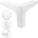 AODIOU Furniture Legs White Replacement Feet: Sofa Legs 4 Inch European Style Dresser Legs Set of 4