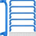 ESPETS 17 Inch Set of 6 Glossy Blue Steel Playground Handles - Playset Accessories Grab Handles, Swingset Safety Grab Bars, Indoor Monkey Bars for Jungle Gym, Playhouse, Climbing Frame