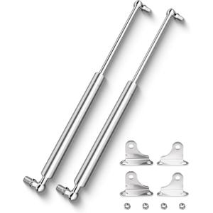 20 inch 150lbs Gas Struts for Heavy lid RV Bed Lift Kit, Stainless Steel 20" 667N Gas Shocks Spring with Mounting Brackets for Boat Cover/Engine Hood RV Bed TV Cabinet, 2 Pack