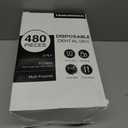 480 Pack Disposable Dental Bibs 13"x18", 3-Ply Waterproof Tattoo Bibs Sheet for Nail Salon, Dental Clinic, Feeding, Tattoo Shop (Black)