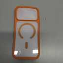 FNTCASE for iPhone 17 Pro-Max Case: Clear Magnetic Phone Cases with Screen Protector Compatible with Magsafe Slim Anti Yellowing Rugged Shockproof Protective Transparent Cell Phone Cover (B-Orange)