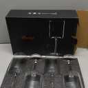 Wine Glasses Set of 4 - Hand Blown wine glass 15oz in Gift Packaging - Large White Wine Glass on Long Stem - Unique Modern Shape - For Wedding, Anniversary, Mothers Day