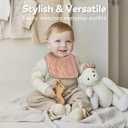 Muslin Baby Bibs for Unisex Boys Girls, Cotton Drool Bibs, Adjustable Newborn Bibs for Drooling and Teething (6 Pack-pink)