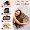 Kitsch Detangler Brush  Flexible Curly Hair Brush for Women, Men & Kids | Detangling Hairbrush with Bendable Frame and Ultra-Smooth Bristles for Wet or Dry Strands - Soft Violet