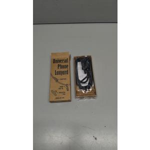 Universal Phone Lanyard, Anti-Theft Crossbody Strap for iPhone 16 Pro Max and Most Smartphones, Adjustable Cell Phone Neck Holder w/ 2 Non-Adhesive Tether Tabs for Men and Women, Black/Black