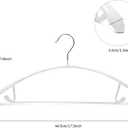 Nature Smile Non Slip PVC Coating Sweater Hangers,Dress Suit Coat Hangers,Wide Shoulder Bump Free Golf T Shirts Clothes Hangers (White Color 10 Pack)