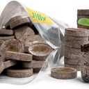 100 Count- Jiffy 36 MM Peat Soil Pellets Seeds Starting Plugs: Indoor Seed Starter- Start Planting Indoors for Transplanting to Garden or Planter Pot